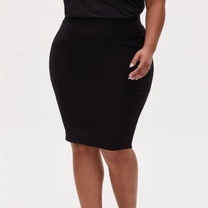 Torrid Black Premium Ponte Pencil Skirt